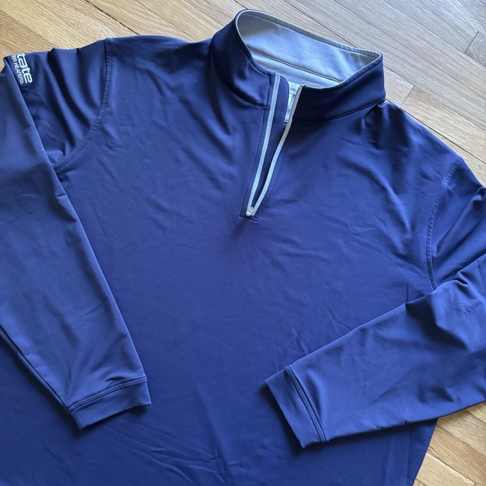 Peter Millar 1/4 Zip Jacket Pullover Mens XXL Outdoor Golf Navy Blue Preppy Logo
